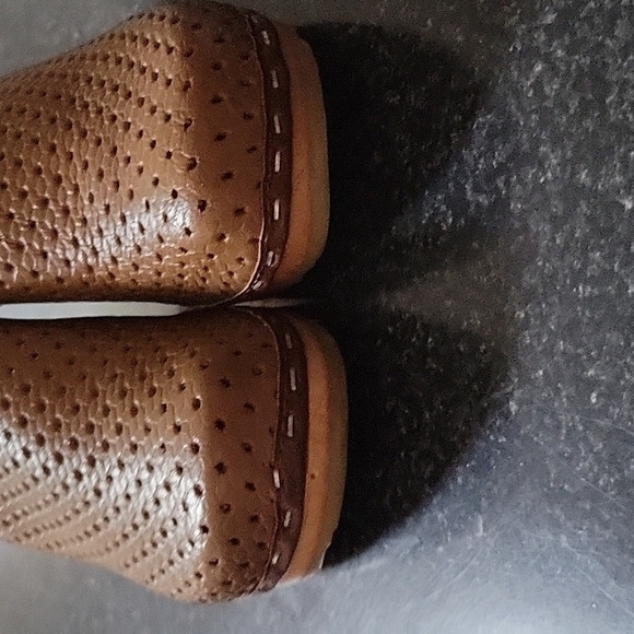 Wooden Sweeden Kids Clogs Bergs Mans Toffeln brown perforated leather new - Picture 4 of 16